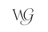 Create a logo(400x100 pixels) for my website with a modern minimalist calligraphy style combining the letters W and G