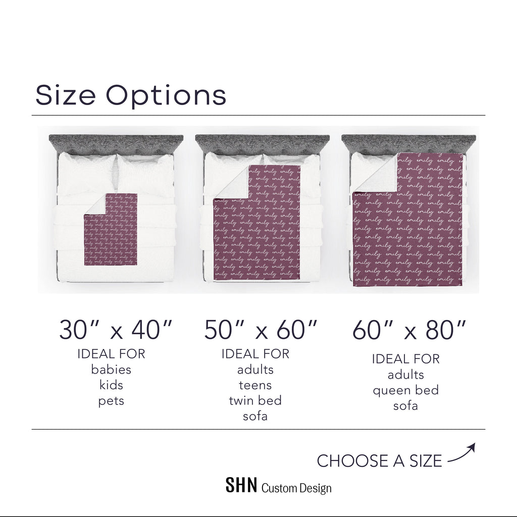 Personalized Plush Throw Blanket