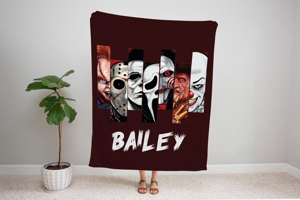 Personalized Horror Movie Blanket